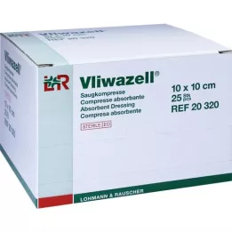 VLIWAZELL Suction compresses sterile 10x10 cm, 25 pieces