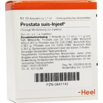 PROSTATA SUIS Injeel ampoules, 10 pcs