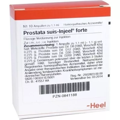 PROSTATA SUIS Injeel forte ampoules, 10 pcs PROSTATA SUIS Injeel forte ampoules, 10 pcs