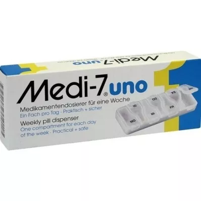 MEDI 7 uno medication dispenser for 7 days white, 1 piece MEDI 7 uno medication dispenser for 7 days white, 1 piece