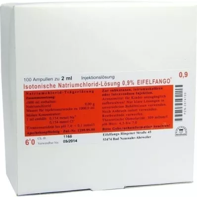 ISOTONISCHE NaCl solution 0.9% Eifelfango Inj. solution, 100X2 ml