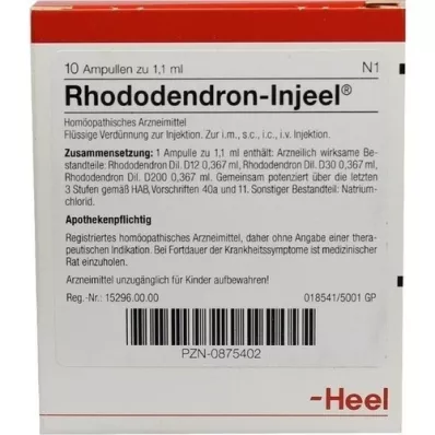 RHODODENDRON INJEEL Ampoules, 10 pcs RHODODENDRON INJEEL Ampoules, 10 pcs
