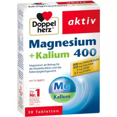 DOPPELHERZ Magnesium + potassium tablets, 30 pcs DOPPELHERZ Magnesium + potassium tablets, 30 pcs