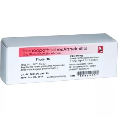 THUJA D 6 globules, 10 g