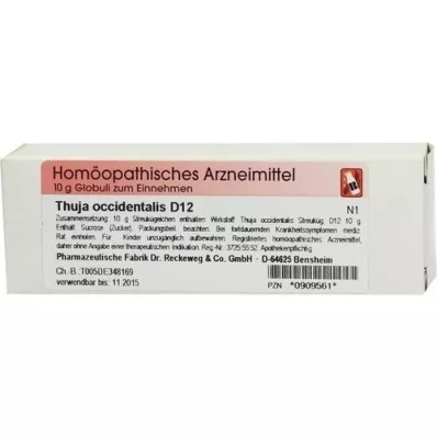 THUJA D 12 globules, 10 g THUJA D 12 globules, 10 g