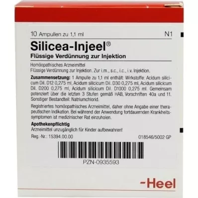 SILICEA INJEEL Ampoules, 10 pcs SILICEA INJEEL Ampoules, 10 pcs