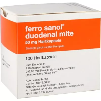 FERRO SANOL duodenal mite 50 mg gastric juice hard, 100 pcs FERRO SANOL duodenal mite 50 mg gastric juice hard, 100 pcs