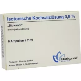ISOTONISCHE Saline solution 0.9% Biokanol ampoules, 6X2 ml