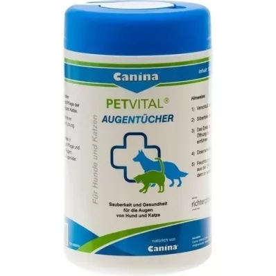 PETVITAL Wet wipes for veterinary eyes, 120 pieces