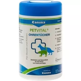 PETVITAL Wet wipes for veterinary ears, 120 pieces