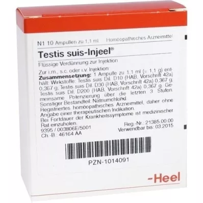 TESTIS SUIS Injeel ampoules, 10 pcs TESTIS SUIS Injeel ampoules, 10 pcs