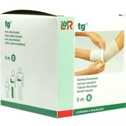 TG Tubular bandage size 6 5 m white, 1 piece