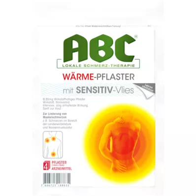 ABC Heat plaster sensitive Hansaplast med 10x14, 4 pcs