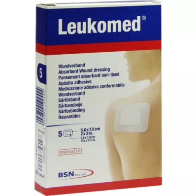 LEUKOMED sterile plasters 5x7.2 cm, 5 pcs