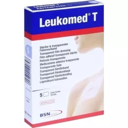 LEUKOMED transp.sterile plasters 5x7.2 cm, 5 pcs