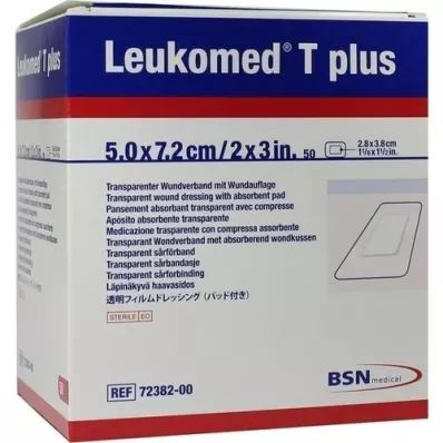 LEUKOMED transp.plus sterile plasters 5x7.2 cm, 50 pieces LEUKOMED transp.plus sterile plasters 5x7.2 cm, 50 pieces