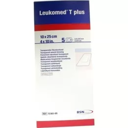 LEUKOMED transp.plus sterile plasters 10x25 cm, 5 pcs