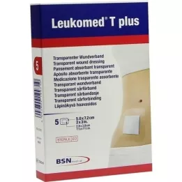 LEUKOMED transp.plus sterile plasters 5x7.2 cm, 5 pcs