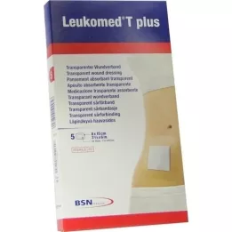 LEUKOMED transp.plus sterile plasters 8x15 cm, 5 pcs