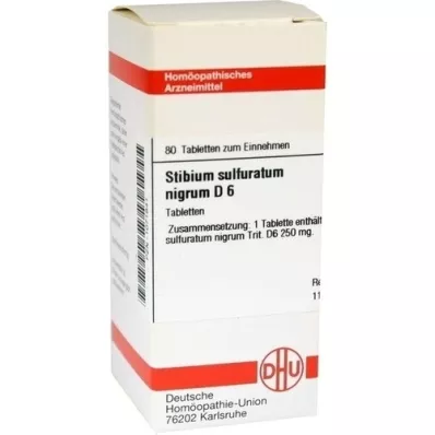STIBIUM SULFURATUM NIGRUM D 6 tablets, 80 pcs
