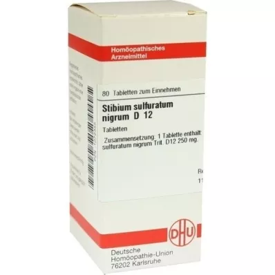 STIBIUM SULFURATUM NIGRUM D 12 tablets, 80 pcs STIBIUM SULFURATUM NIGRUM D 12 tablets, 80 pcs