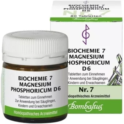 BIOCHEMIE 7 Magnesium phosphoricum D 6 tablets, 80 pcs BIOCHEMIE 7 Magnesium phosphoricum D 6 tablets, 80 pcs