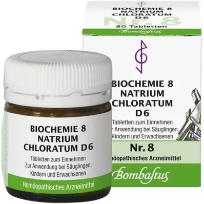 BIOCHEMIE 8 sodium chloratum D 6 tablets, 80 pcs BIOCHEMIE 8 sodium chloratum D 6 tablets, 80 pcs