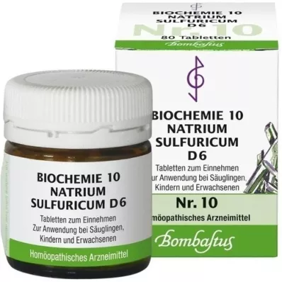 BIOCHEMIE 10 Natrum sulfuricum D 6 tablets, 80 pcs BIOCHEMIE 10 Natrum sulfuricum D 6 tablets, 80 pcs