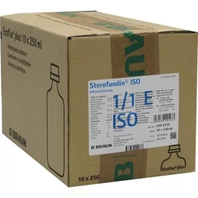 STEROFUNDIN ISO Ecoflac Plus infusion solution, 10X250 ml