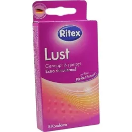 RITEX Lust condoms, 8 pieces