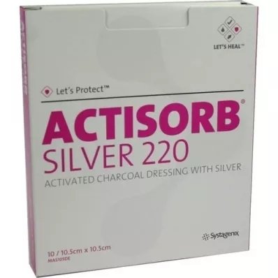 ACTISORB 220 Silver 10.5x10.5 cm sterile compresses, 10 pcs ACTISORB 220 Silver 10.5x10.5 cm sterile compresses, 10 pcs