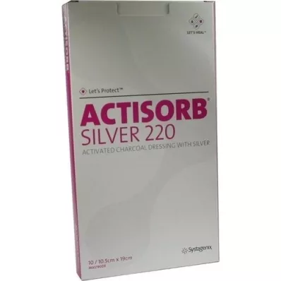 ACTISORB 220 Silver 10.5x19 cm sterile compresses, 10 pcs