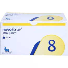 NOVOFINE 8 cannulas 0.30x8 mm, 100 pieces