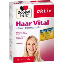 DOPPELHERZ Hair Vital + Zinc + Millet Extract Capsules, 30 pcs