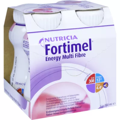 FORTIMEL Energy MultiFibre strawberry flavor, 4X200 ml