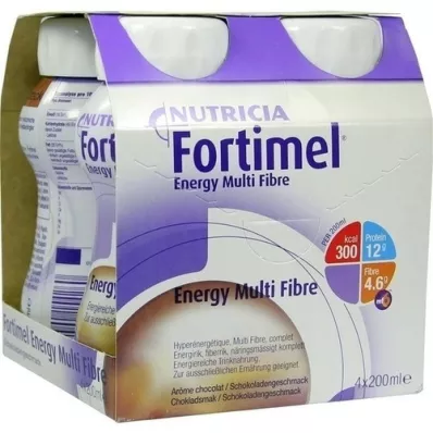 FORTIMEL Energy MultiFibre chocolate flavor, 4X200 ml