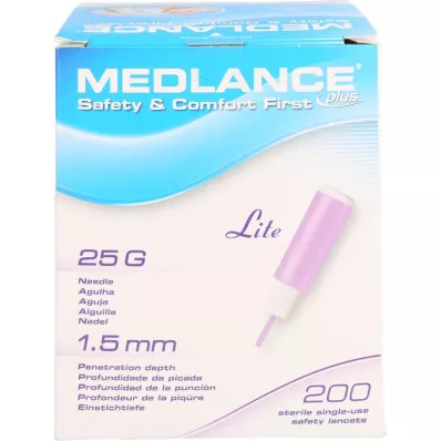 MEDLANCE plus Lite safety lancets 25 G, 200 pcs