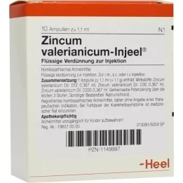 ZINCUM VALERIANICUM INJEEL Ampoules, 10 pcs