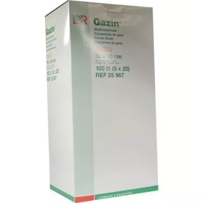 GAZIN Gauze comp. 10x10 cm sterile 12-fold, 5x20 pieces GAZIN Gauze comp. 10x10 cm sterile 12-fold, 5x20 pieces
