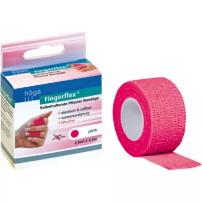 FINGERFLEX 2.5 cmx4.5 m pink latex-free, 1 piece