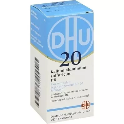 BIOCHEMIE DHU 20 potassium alum.sulfur.D 6 tablets, 80 pcs BIOCHEMIE DHU 20 potassium alum.sulfur.D 6 tablets, 80 pcs