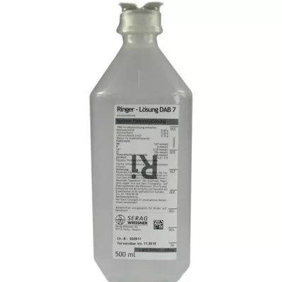 RINGER LÖSUNG DAB 7 plastic, 500 ml