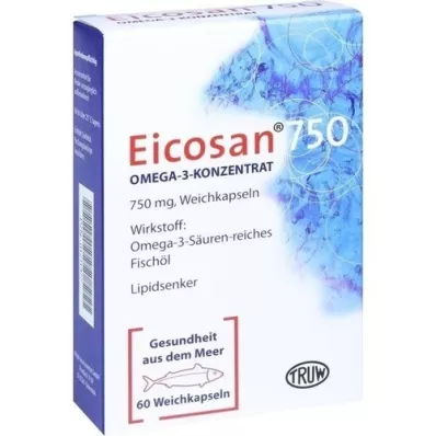 EICOSAN 750 Omega-3 concentrate soft capsules, 60 pcs