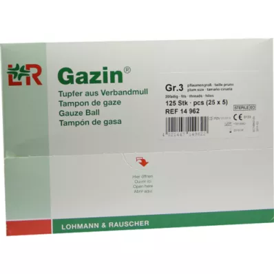 GAZIN Swab plum sterile 2+3 protective r.o.RK, 125 pcs GAZIN Swab plum sterile 2+3 protective r.o.RK, 125 pcs