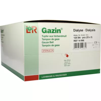 GAZIN Dialysis swab 2+3 sterile with protective ring, 125 pieces GAZIN Dialysis swab 2+3 sterile with protective ring, 125 pieces