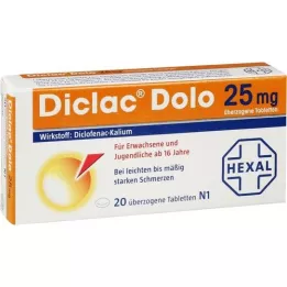 DICLAC Dolo 25 mg coated tablets, 20 pcs