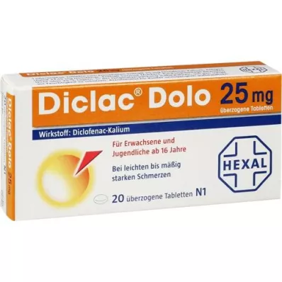 DICLAC Dolo 25 mg coated tablets, 20 pcs