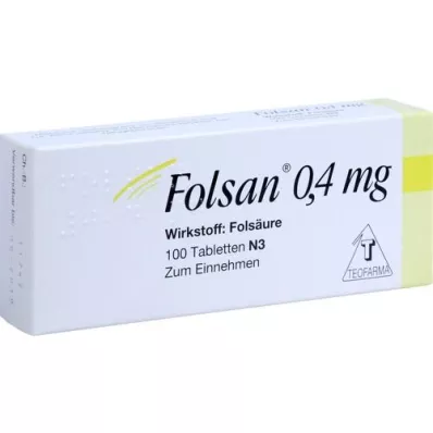 FOLSAN 0.4 mg tablets, 100 pcs FOLSAN 0.4 mg tablets, 100 pcs