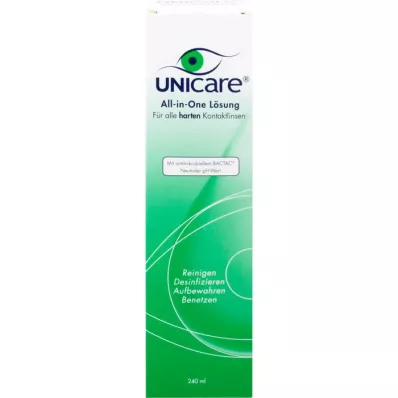 UNICARE All-in-One solution for all hard contact lenses, 240 ml UNICARE All-in-One solution for all hard contact lenses, 240 ml