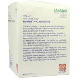 VLIESKOMPRESSEN 10x10 cm non-sterile 6-fold, 100 pcs